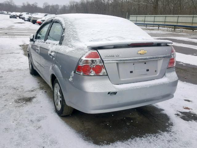 KL1TG56E79B342207 - 2009 CHEVROLET AVEO LT SILVER photo 3