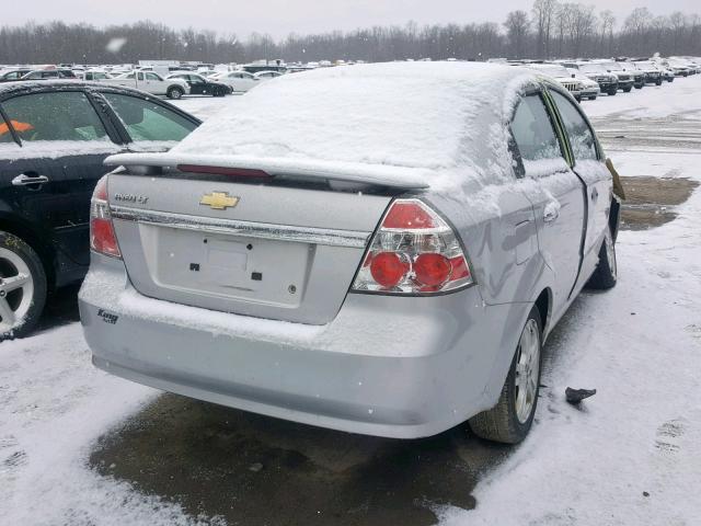 KL1TG56E79B342207 - 2009 CHEVROLET AVEO LT SILVER photo 4