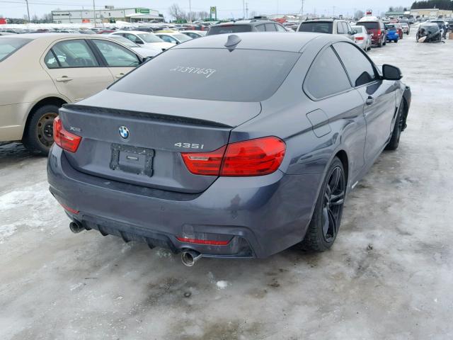 WBA3R5C52FK371534 - 2015 BMW 435 XI CHARCOAL photo 4