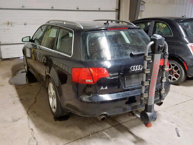 WAUKH78E57A098356 - 2007 AUDI A4 3.2 AVA BLACK photo 3