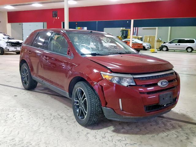 2FMDK3JC5DBB47646 - 2013 FORD EDGE SEL MAROON photo 1