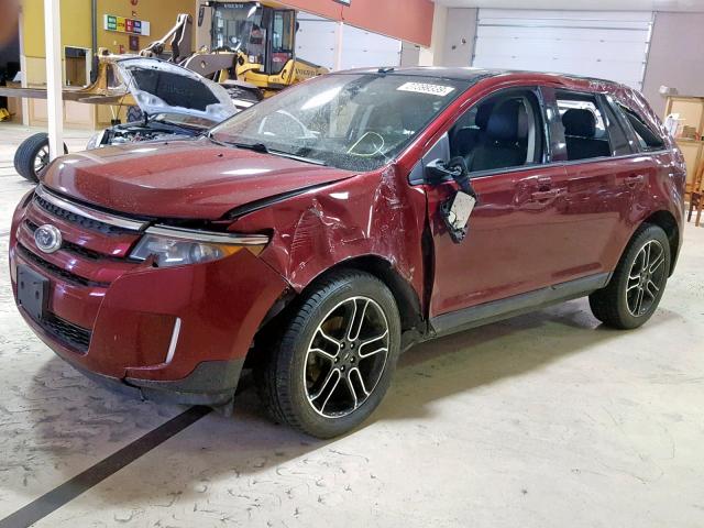 2FMDK3JC5DBB47646 - 2013 FORD EDGE SEL MAROON photo 2