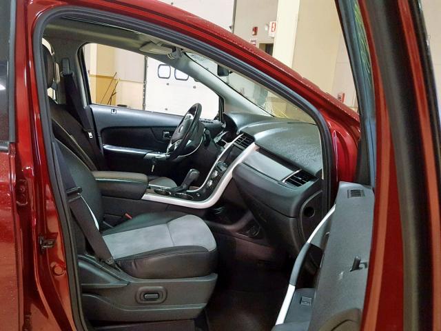 2FMDK3JC5DBB47646 - 2013 FORD EDGE SEL MAROON photo 5