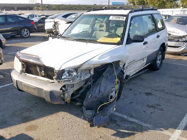 JF1SF63542H716959 - 2002 SUBARU FORESTER L WHITE photo 2