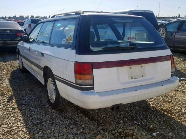 4S3BJ6332R6948134 - 1994 SUBARU LEGACY L WHITE photo 3