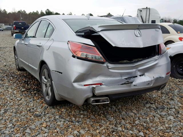 19UUA8F75DA003236 - 2013 ACURA TL ADVANCE SILVER photo 3