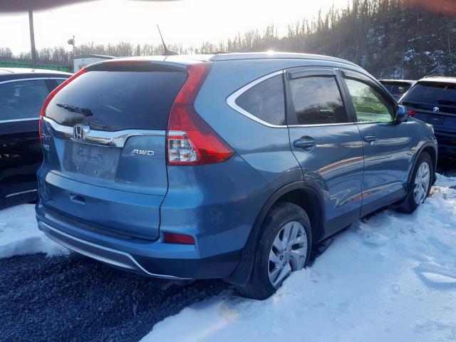 2HKRM4H79GH667974 - 2016 HONDA CR-V EXL BLUE photo 4