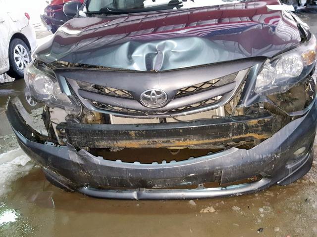 2T1BU4EE5DC119005 - 2013 TOYOTA COROLLA S GRAY photo 9