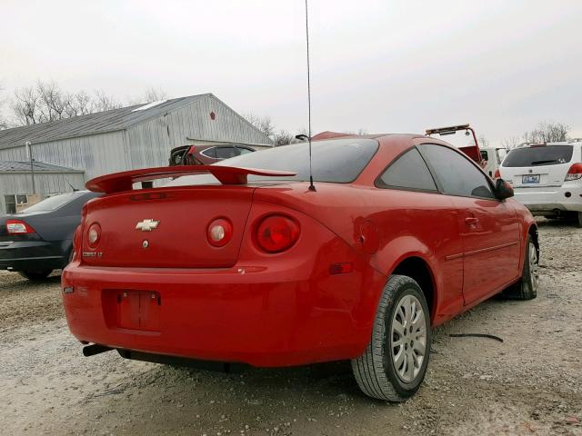 1G1AT18H797151152 - 2009 CHEVROLET COBALT LT RED photo 4