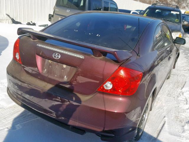 JTKDE177370187264 - 2007 TOYOTA SCION TC მუქწითელი ფოტო 4