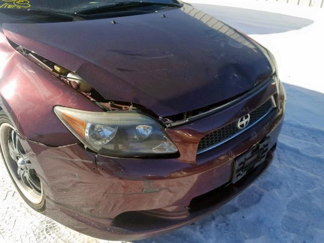 JTKDE177370187264 - 2007 TOYOTA SCION TC მუქწითელი ფოტო 9