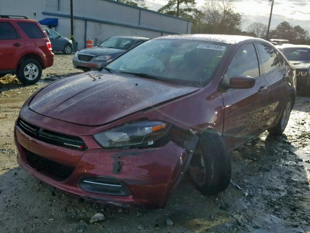 1C3CDFBB3FD337125 - 2015 DODGE DART SXT RED photo 2