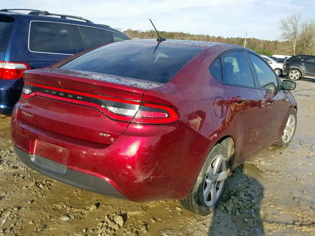 1C3CDFBB3FD337125 - 2015 DODGE DART SXT RED photo 4