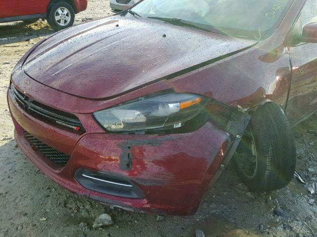 1C3CDFBB3FD337125 - 2015 DODGE DART SXT RED photo 9