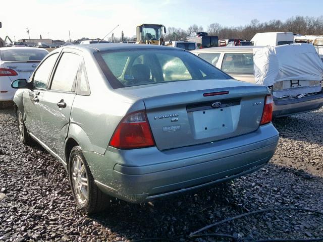 1FAFP34N55W204025 - 2005 FORD FOCUS ZX4 TEAL photo 3