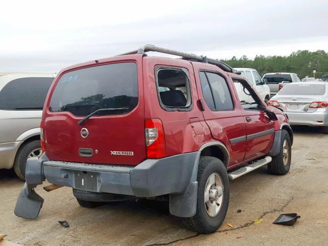 5N1ED28T13C653875 - 2003 NISSAN XTERRA XE RED photo 4