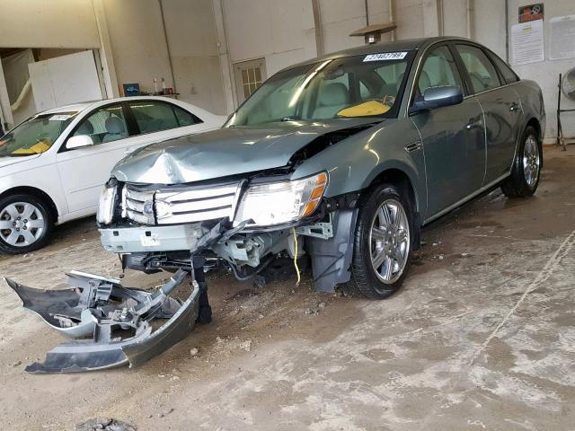 1FAHP24W68G136778 - 2008 FORD TAURUS SEL GREEN photo 2