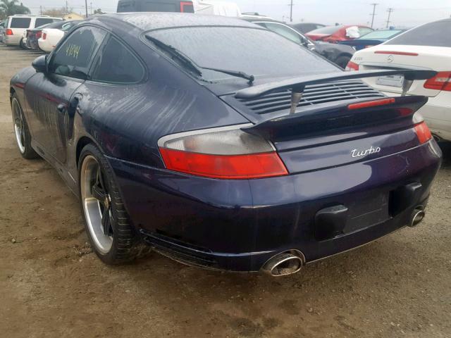 WP0AB29962S687374 - 2002 PORSCHE 911 GT2 BLUE photo 3