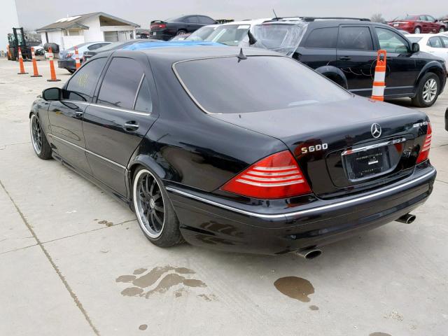 WDBNG76J53A369329 - 2003 MERCEDES-BENZ S 600 BLACK photo 3