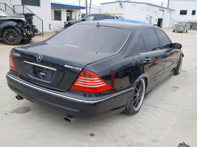 WDBNG76J53A369329 - 2003 MERCEDES-BENZ S 600 BLACK photo 4