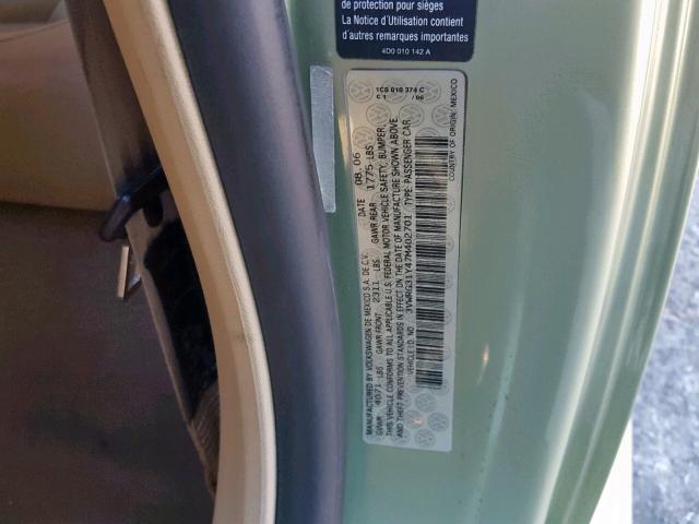 3VWRG31Y47M402701 - 2007 VOLKSWAGEN NEW BEETLE Grün Foto 10