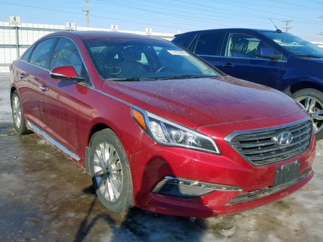 5NPE34AF1FH236854 - 2015 HYUNDAI SONATA SPO RED photo 1