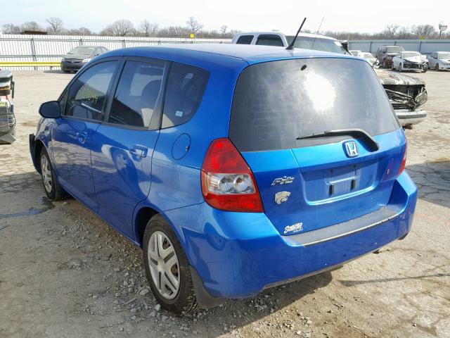 JHMGD38498S018796 - 2008 HONDA FIT BLUE photo 3