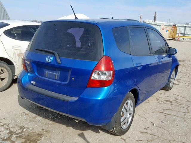 JHMGD38498S018796 - 2008 HONDA FIT BLUE photo 4