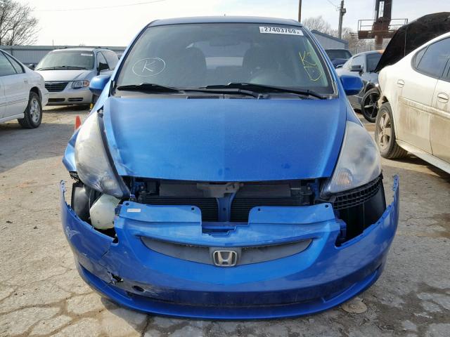 JHMGD38498S018796 - 2008 HONDA FIT BLUE photo 9