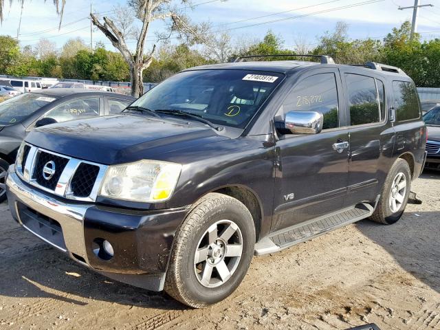 5N1AA08A55N723590 - 2005 NISSAN ARMADA SE BLACK photo 2