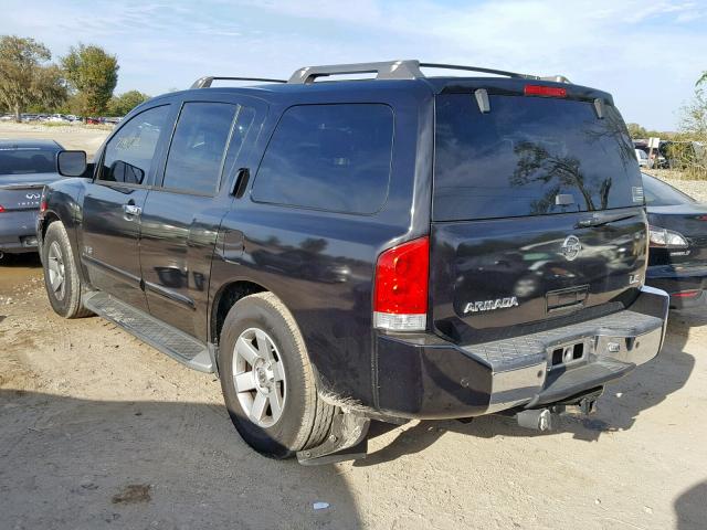 5N1AA08A55N723590 - 2005 NISSAN ARMADA SE BLACK photo 3