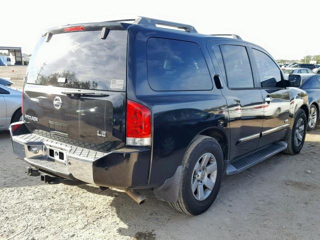 5N1AA08A55N723590 - 2005 NISSAN ARMADA SE BLACK photo 4