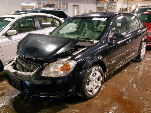 1G1AL58F887150435 - 2008 CHEVROLET COBALT LT BLACK photo 2