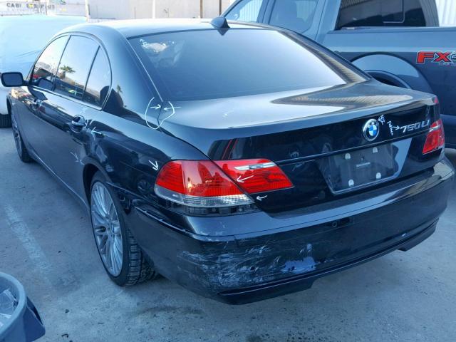 WBAHN83587DT69800 - 2007 BMW 750 BLACK photo 3