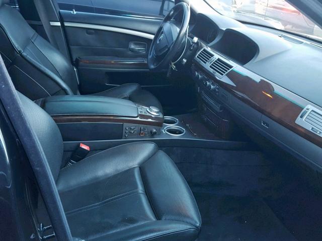 WBAHN83587DT69800 - 2007 BMW 750 BLACK photo 5