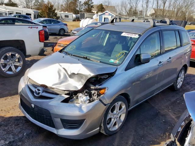 JM1CR2WL4A0380459 - 2010 MAZDA 5 GRAY photo 2