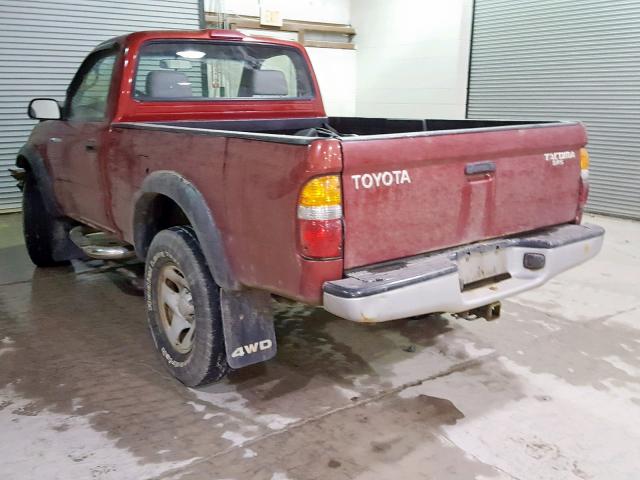 5TEPM62N13Z156907 - 2003 TOYOTA TACOMA RED photo 3