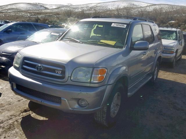 5TDBT48A72S060006 - 2002 TOYOTA SEQUOIA LI GRAY photo 2