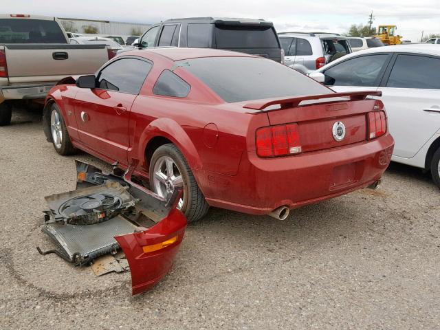 1ZVHT82H085109923 - 2008 FORD MUSTANG GT RED photo 3