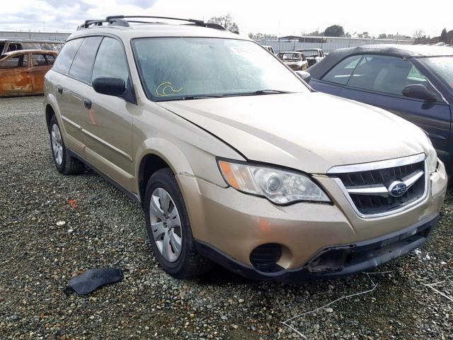 4S4BP60C387308327 - 2008 SUBARU OUTBACK GOLD photo 1