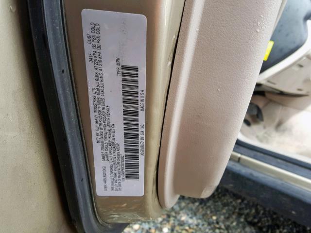 4S4BP60C387308327 - 2008 SUBARU OUTBACK GOLD photo 10