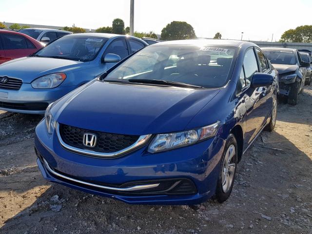 19XFB2F58FE084362 - 2015 HONDA CIVIC LX BLUE photo 2