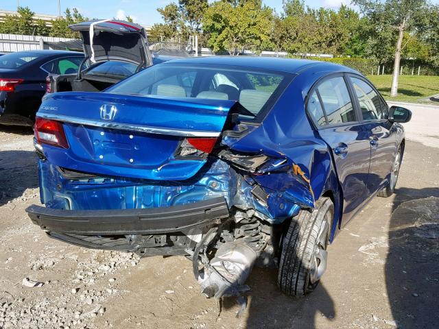 19XFB2F58FE084362 - 2015 HONDA CIVIC LX BLUE photo 4