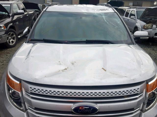 1FM5K8F8XFGA15242 - 2015 FORD EXPLORER L SILVER photo 9