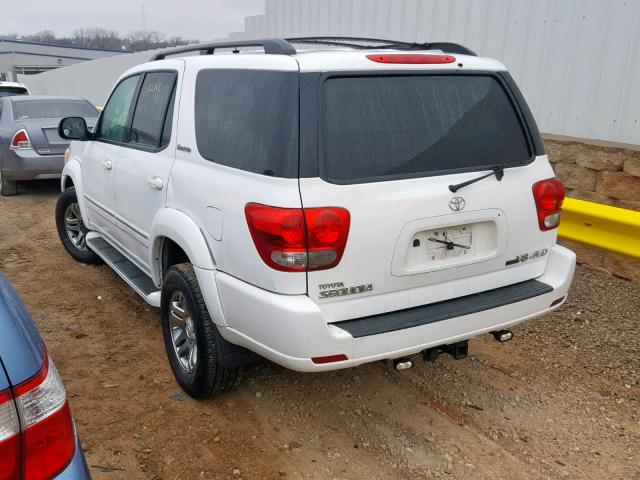 5TDBT48A47S286253 - 2007 TOYOTA SEQUOIA LI WHITE photo 3