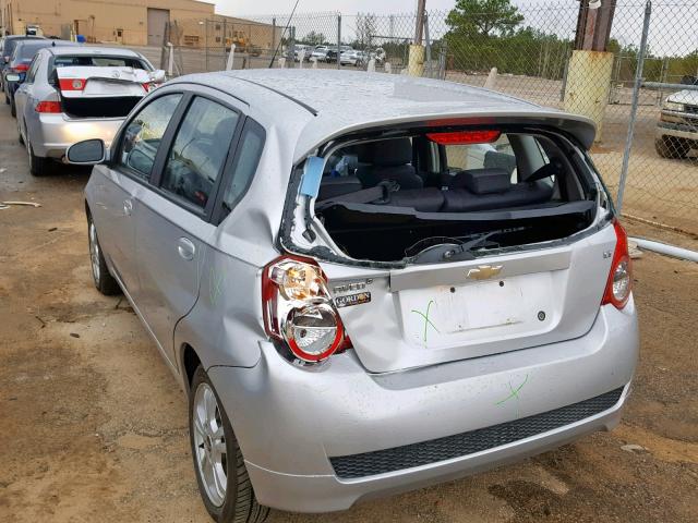 KL1TD6DE9BB122820 - 2011 CHEVROLET AVEO LS SILVER photo 3