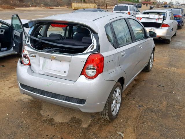 KL1TD6DE9BB122820 - 2011 CHEVROLET AVEO LS SILVER photo 4