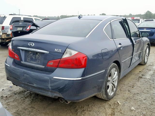 JN1CY0AP9AM910695 - 2010 INFINITI M35 BASE BLUE photo 4