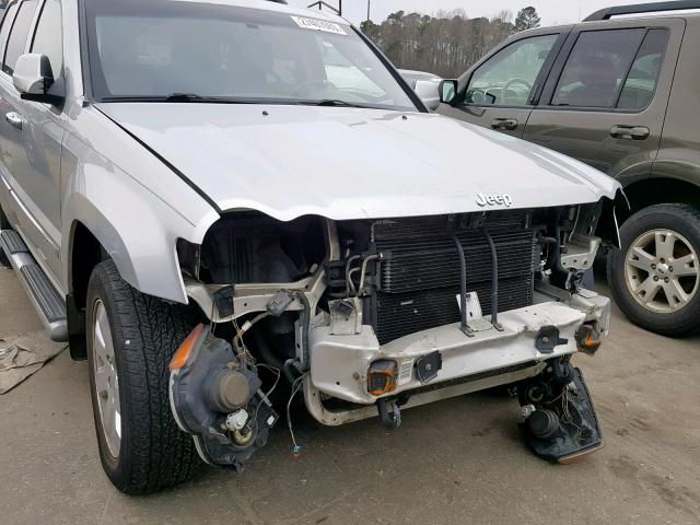 1J8HR68268C202085 - 2008 JEEP GRAND CHER SILVER photo 9