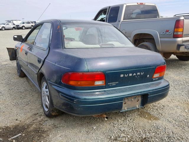 JF1GC6355SH517028 - 1995 SUBARU IMPREZA L GREEN photo 3